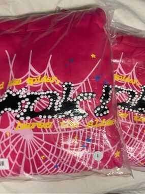 Sp5der Hoodie Pink I have 1 large and 1 medium hit me up if interested.